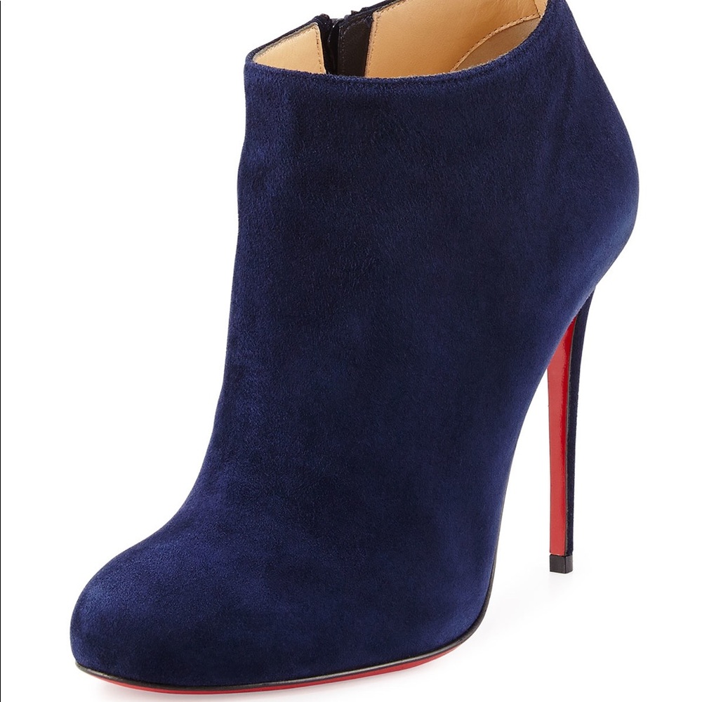 Christian Louboutin Navy Suede Belissima Booties - Picture 4 of 16